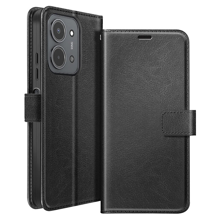 Mayaxess Étui Portefeuille pour Xiaomi Redmi 15C avec Dragonne et Fonction Stand Noir