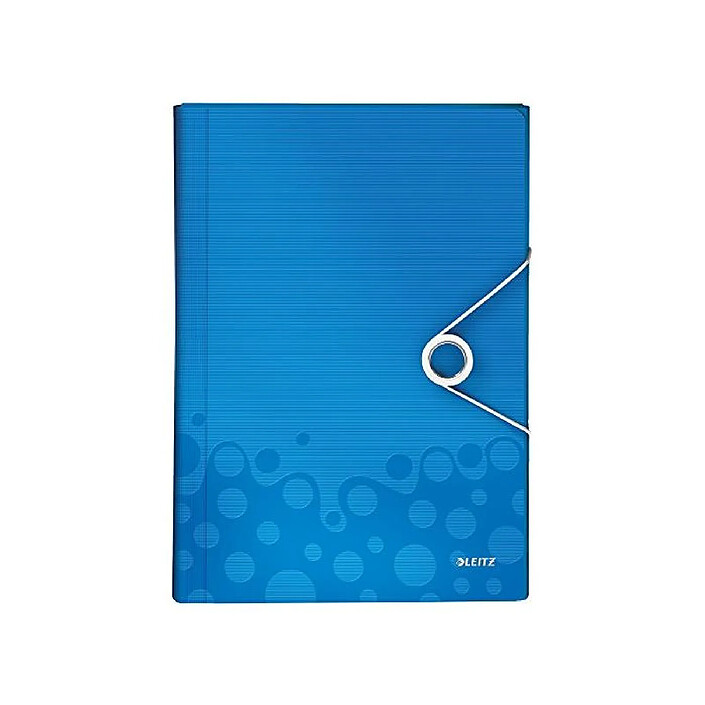 LEITZ Classeur Ménager Trieur WOW A4 PP 6 compartiments Bleu Métal