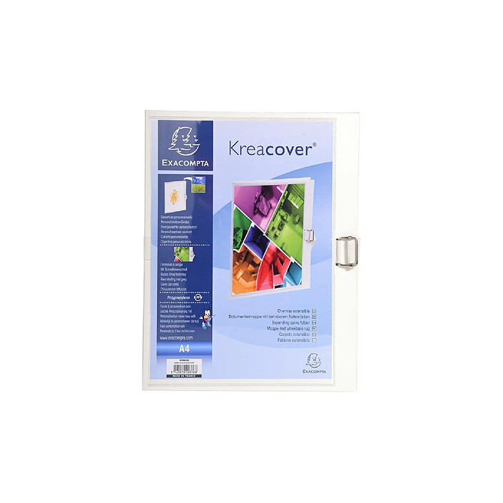 EXACOMPTA Chemise à dos extensible personnalisable dos 130mm coloris blanc