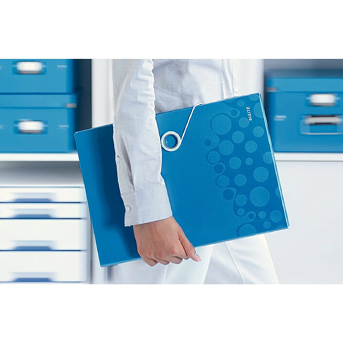 Avis LEITZ Classeur Ménager Trieur WOW A4 PP 6 compartiments Bleu Métal