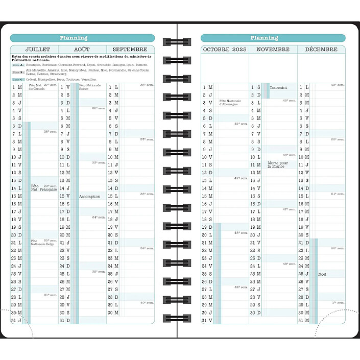 EXACOMPTA Agenda de poche Lady 16S spiralé Sophie Adde 9 x16 cm Semainier 2026 pas cher