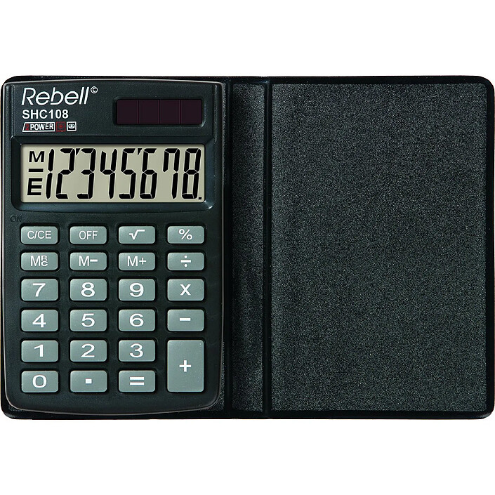 REBELL Calculatrice de poche SHC 108 - 8 Chiffres Noir