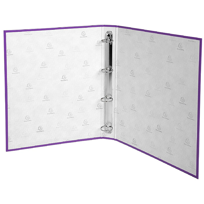 Avis EXACOMPTA Classeur rembordé polypropylène 4 anneaux 30mm - A4 - Violet