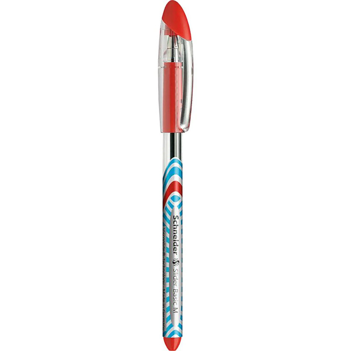 SCHNEIDER Stylo à bille Slider Basic Pointe Moyenne rouge x 10