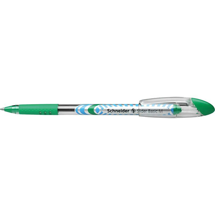 Avis SCHNEIDER Stylo à bille Slider Basic Pointe Moyenne vert x 10