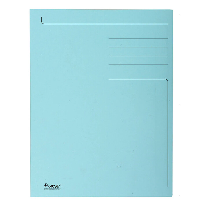 EXACOMPTA Chemise Imprimées 3 Rabat 280g FOREVER Bleu x 50