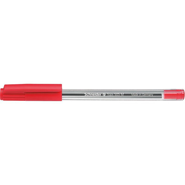 SCHNEIDER Stylo à bille Tops 505 Pointe Moyenne rouge Boîte 10
