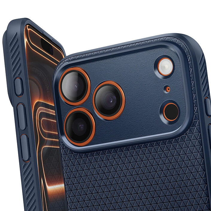 Avis Spigen SGP Coque pour iPhone 17 Pro Max Modèle Liquide Air Souple Antidérapant Bleu marine