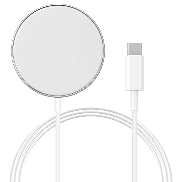 Mayaxess Chargeur Magsafe Magnétique 15W pour iPhone 17 / 17 Pro / 17 Pro Max / 17 Air Blanc