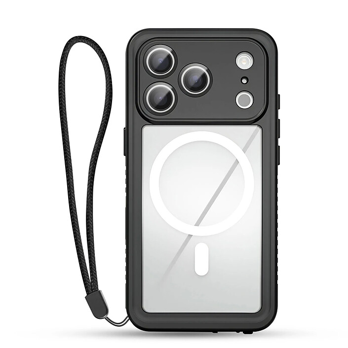 4smarts Coque Intégrale Étanche IP68 pour iPhone 17 Pro Compatible MagSafe Noir pas cher