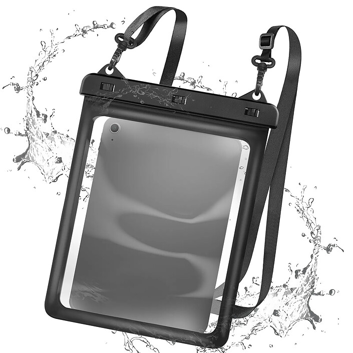 Acheter Avizar Pochette Étanche pour Tablette 12 pouces IPX8 avec Fenêtre Tactile et Lanière