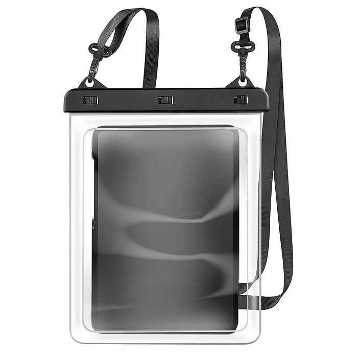 Avizar Pochette Étanche pour Tablette 12 pouces IPX8 avec Fenêtre Tactile et Lanière Transparent