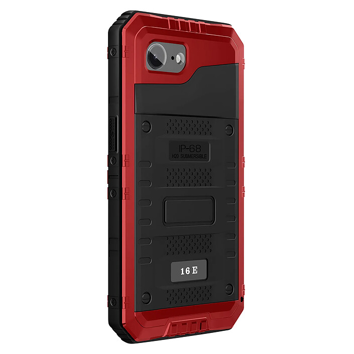 Coque pour iPhone 16e en Silicone Étanche IP68 et Antichoc Rouge