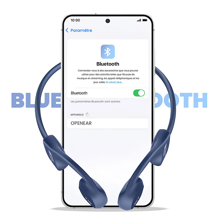 Avis Avizar Casque à Conduction Osseuse Bluetooth Modèle Bone X2 avec Mémoire 8Go Bleu
