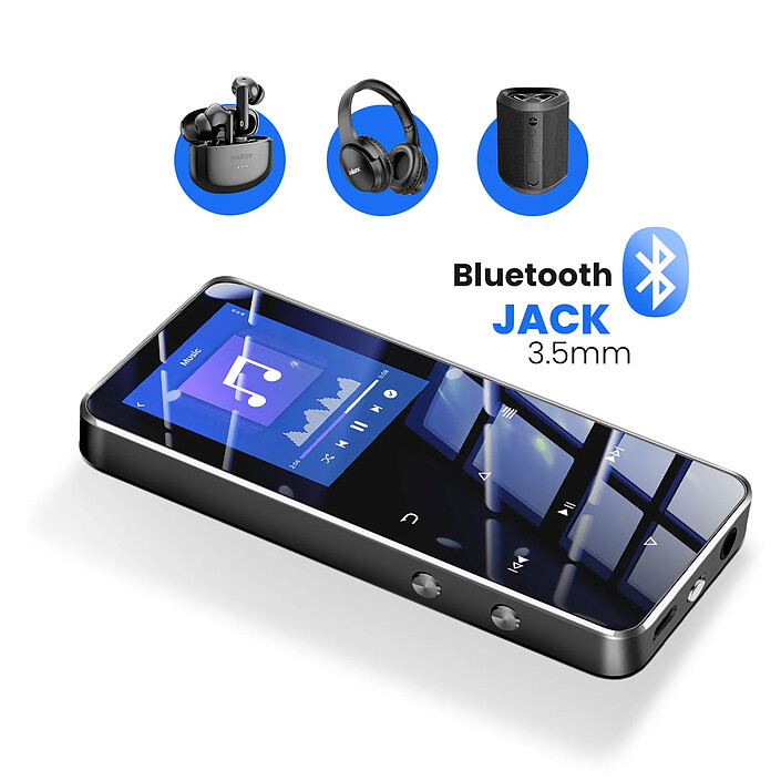 Avis Avizar Lecteur MP3 Tactile Musique et Vidéo avec Bluetooth Autonomie 20h Noir