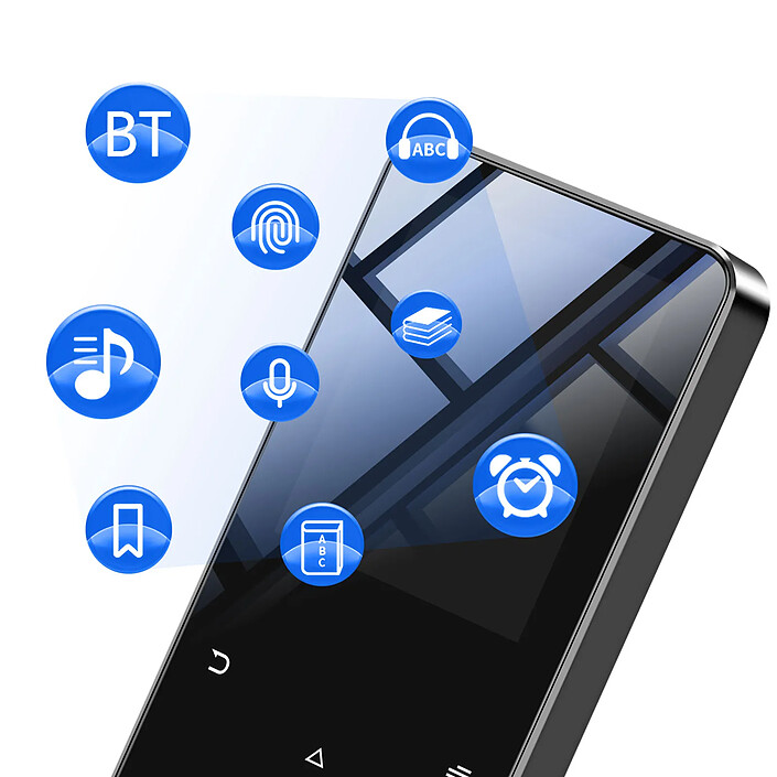 Acheter Avizar Lecteur MP3 Tactile Musique et Vidéo avec Bluetooth Autonomie 20h Noir