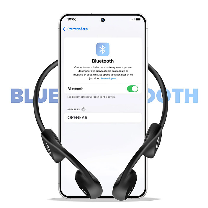 Avis Avizar Casque à Conduction Osseuse Bluetooth Modèle Bone X2 avec Mémoire 8Go Noir