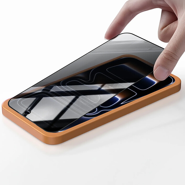 Tactical Protection d'Écran pour iPhone 17 Pro Anti-Espion en Verre Trempé 5D Noir transparent pas cher