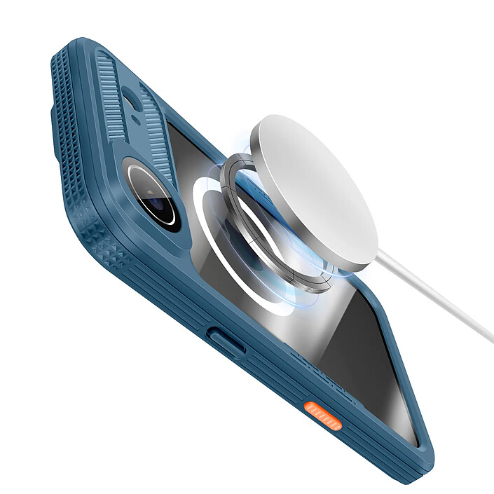 Avis Shellbox Coque Étanche Intégrale pour iPhone Air MagSafe Antichocs avec Dragonne Bleu
