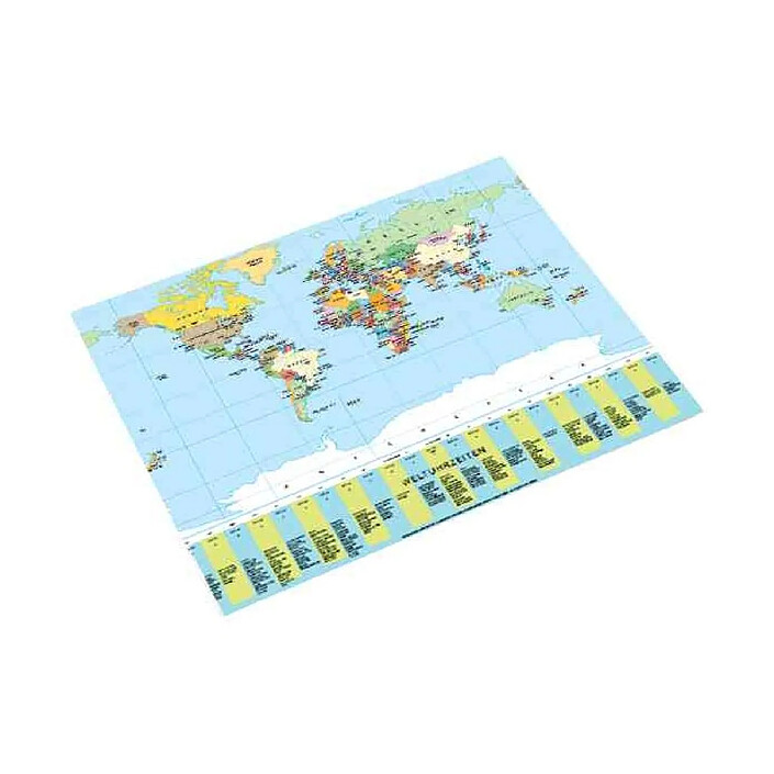 LÄUFER Sous-main carte du monde en langue allemande 40 x 53 cm (Import Allemagne)