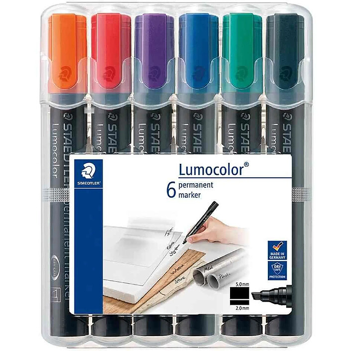 STAEDTLER Lumocolor Marqueur permanent 350, étui de 6