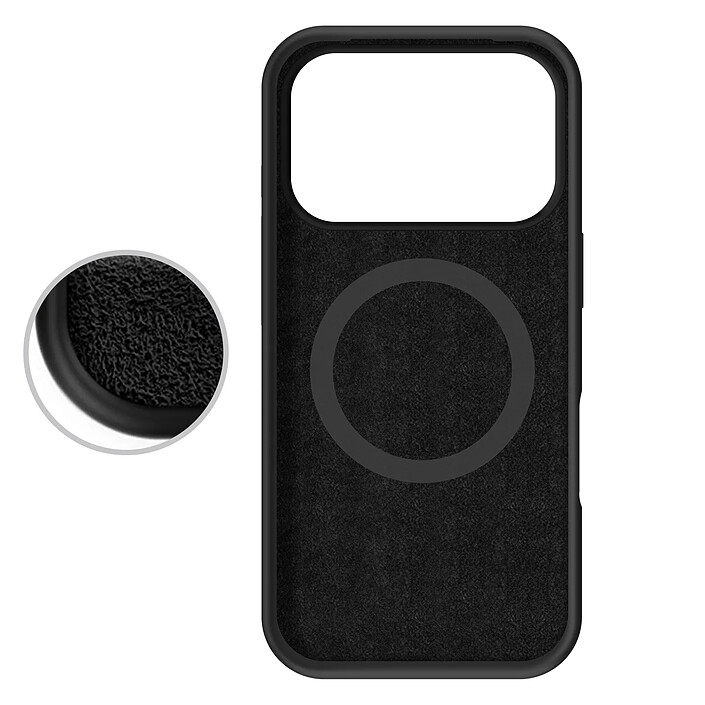 4smarts Coque MagSafe en Silicone pour iPhone 17 Pro Anti-Rayures Noir pas cher