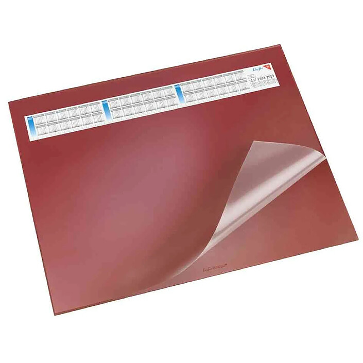 LÄUFER Sous-main DURELLA DS à rabat transparent 520 x 650 mm Rouge
