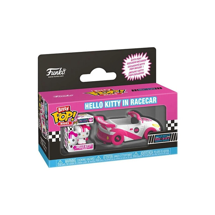Sanrio - Figurine Bitty POP! Hello Kitty en voiture de course 2,5 cm pas cher