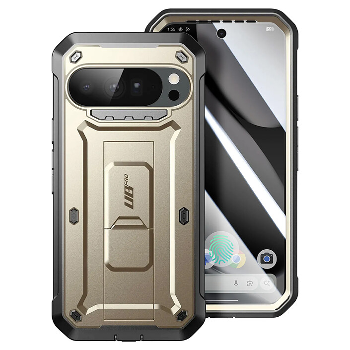 Supcase Coque Intégrale pour Google Pixel 10 Pro XL MagSafe Série Unicorn Beetle Pro Noir / Or