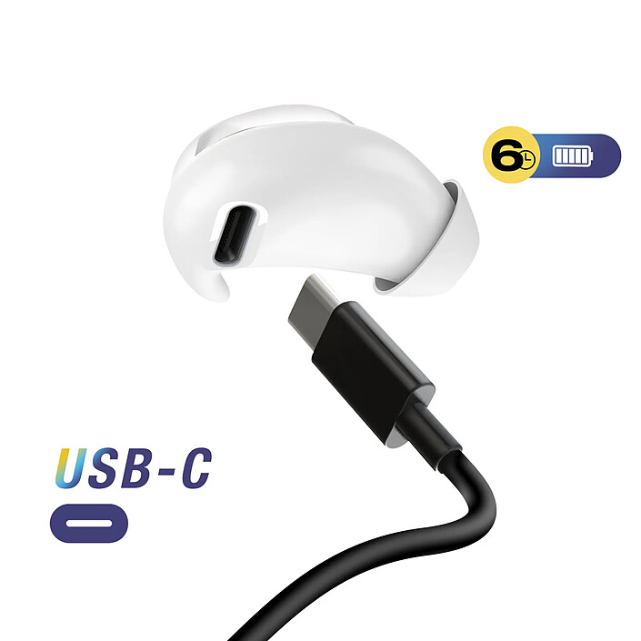Avizar Oreillette de Sommeil Bluetooth Son Mono Ultra Fin avec Réduction de Bruit ENC Blanc pas cher