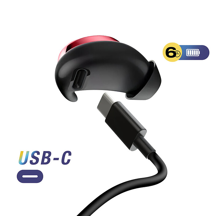 Avizar Oreillette de Sommeil Bluetooth Son Mono Ultra Fin avec Réduction de Bruit Rouge pas cher