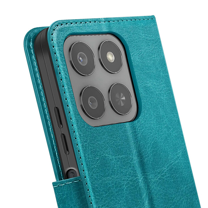 Acheter Mayaxess Étui Portefeuille pour Honor 400 Smart Antichoc avec Dragonne Inclus Turquoise