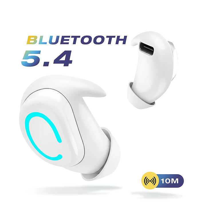 Avis Avizar Oreillette de Sommeil Bluetooth Son Mono Ultra Fin avec Réduction de Bruit ENC Blanc