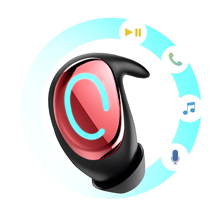 Acheter Avizar Oreillette de Sommeil Bluetooth Son Mono Ultra Fin avec Réduction de Bruit Rouge