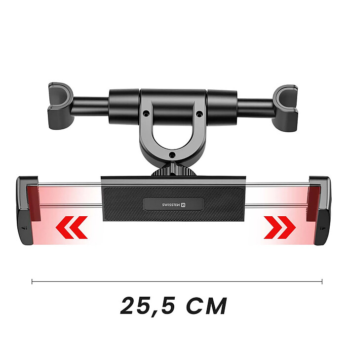 Acheter Swissten Support Voiture avec Appui-Tête pour Smartphone et Tablettes de 12 à 25.5cm Noir