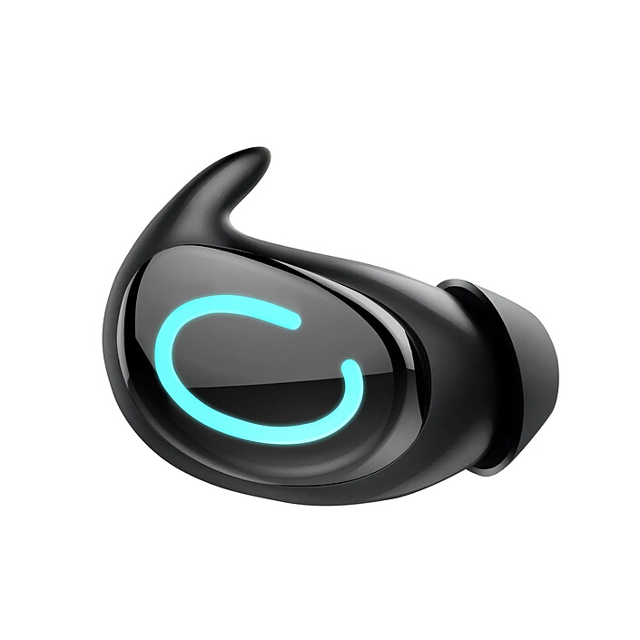 Avizar Oreillette de Sommeil Bluetooth Son Mono Ultra Fin avec Réduction de Bruit ENC Noir