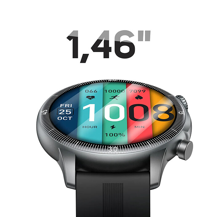 Hoko Montre Connectée Sport Bluetooth Étanche IP67 avec Suivi Santé Noir pas cher