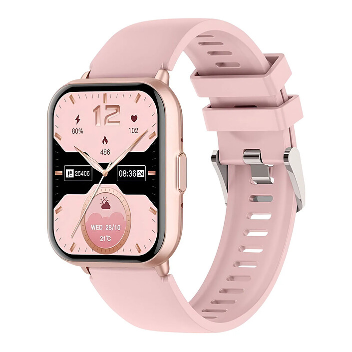 Avizar Montre Connectée Sport TFT Bluetooth IP68 Suivi Santé Série Titmo E-100 Rose