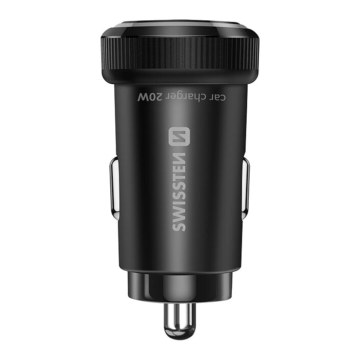 Swissten Chargeur Voiture Fast Charging 20W 2x USB-C Power Delivery Noir pas cher