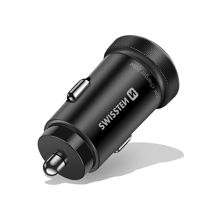 Acheter Swissten Chargeur Voiture Fast Charging 20W 2x USB-C Power Delivery Noir