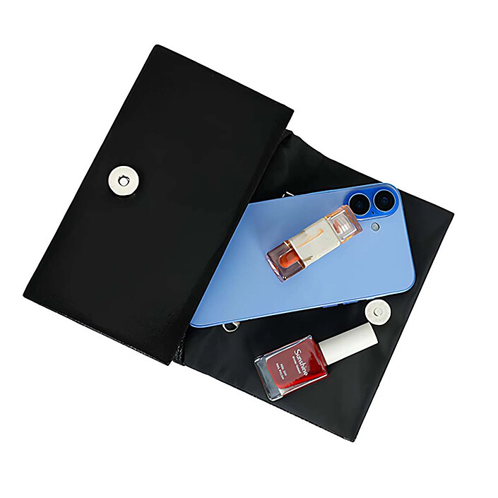 Acheter Avizar Sac à Main de Soirée pour Femme avec Revêtement Effet Strass et Poignée en Métal Noir