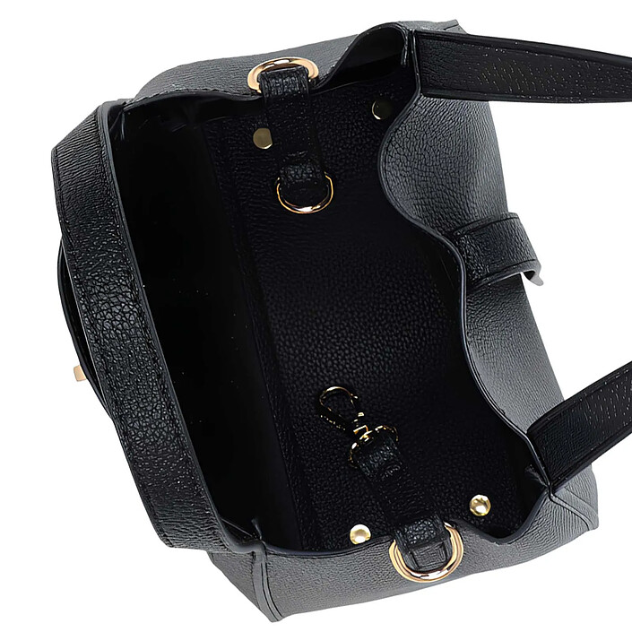 Avizar Sac Cabas pour Femme Nora Effet Grainé avec Pochette Intérieure Amovible Noir pas cher