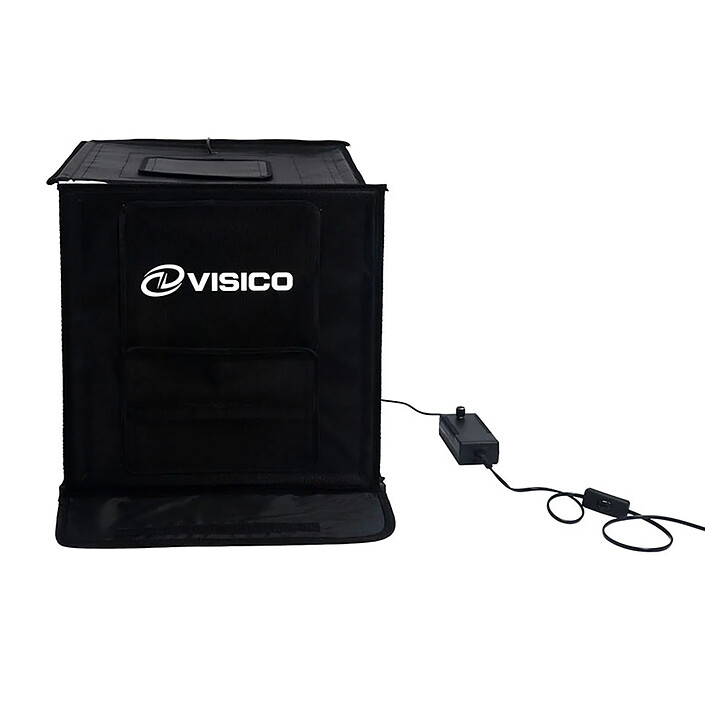 Avis VISICO Tente d'éclairage objets avec rampe 120 Leds - 60x60x60 cm