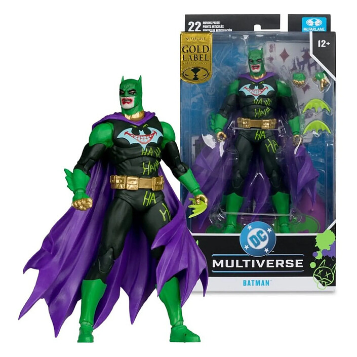 DC Multiverse -Figurine Batman (Joker War) (Jokerized) (Gold Label) 18 cm pas cher