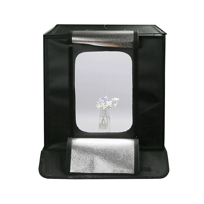 VISICO Tente d'éclairage objets avec rampe 120 Leds - 60x60x60 cm