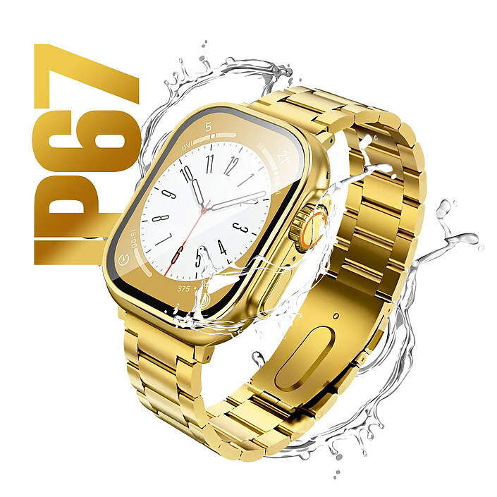 Avis Hoko Montre Connectée Bluetooth 5.3 Étanche IP67 avec Grand Écran et Suivi Santé Dorée