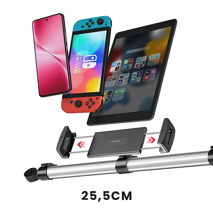 Acheter Swissten Support Appui-Tête Rotatif pour Tablette et Smartphone de 4.7" à 10" Noir