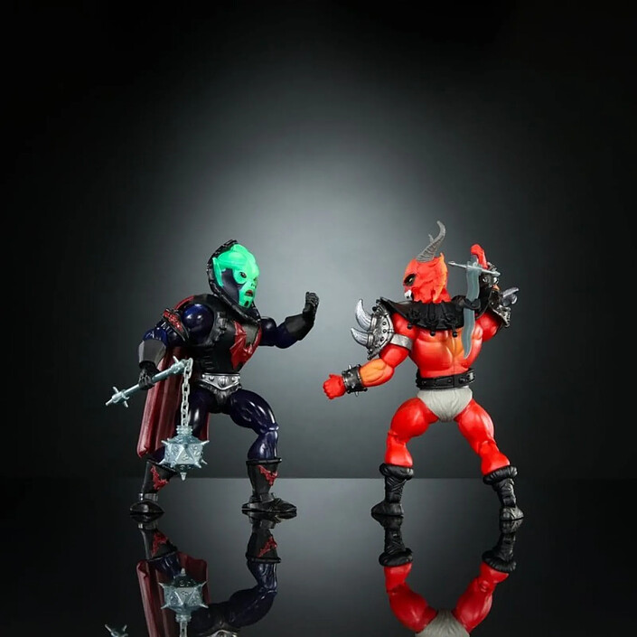 Acheter Les Maîtres de l' Univers x Stranger Things Origins - Pack 2 figurines Hordak & Hellfire-Man 14 cm
