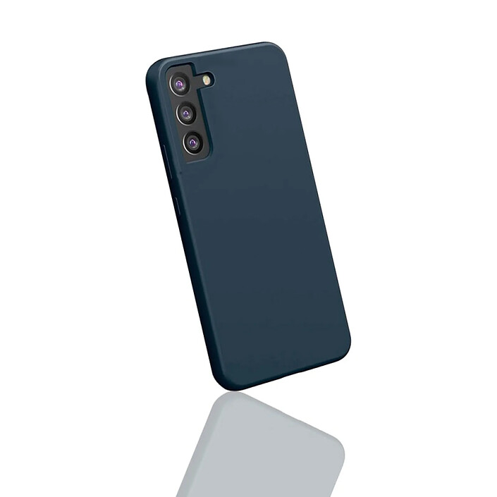 Avis Evetane Coque Galaxy S22+ Silicone liquide Bleu + 2 Vitres en Verre trempé Protection écran Antichocs