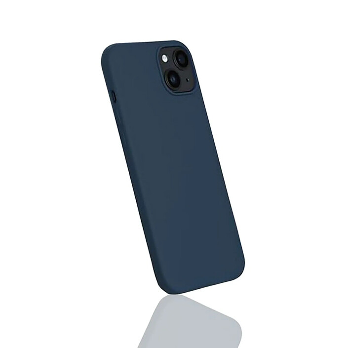 Avis Evetane Coque iPhone 15+ Silicone liquide Bleu + 2 Vitres en Verre trempé Protection écran Antichocs